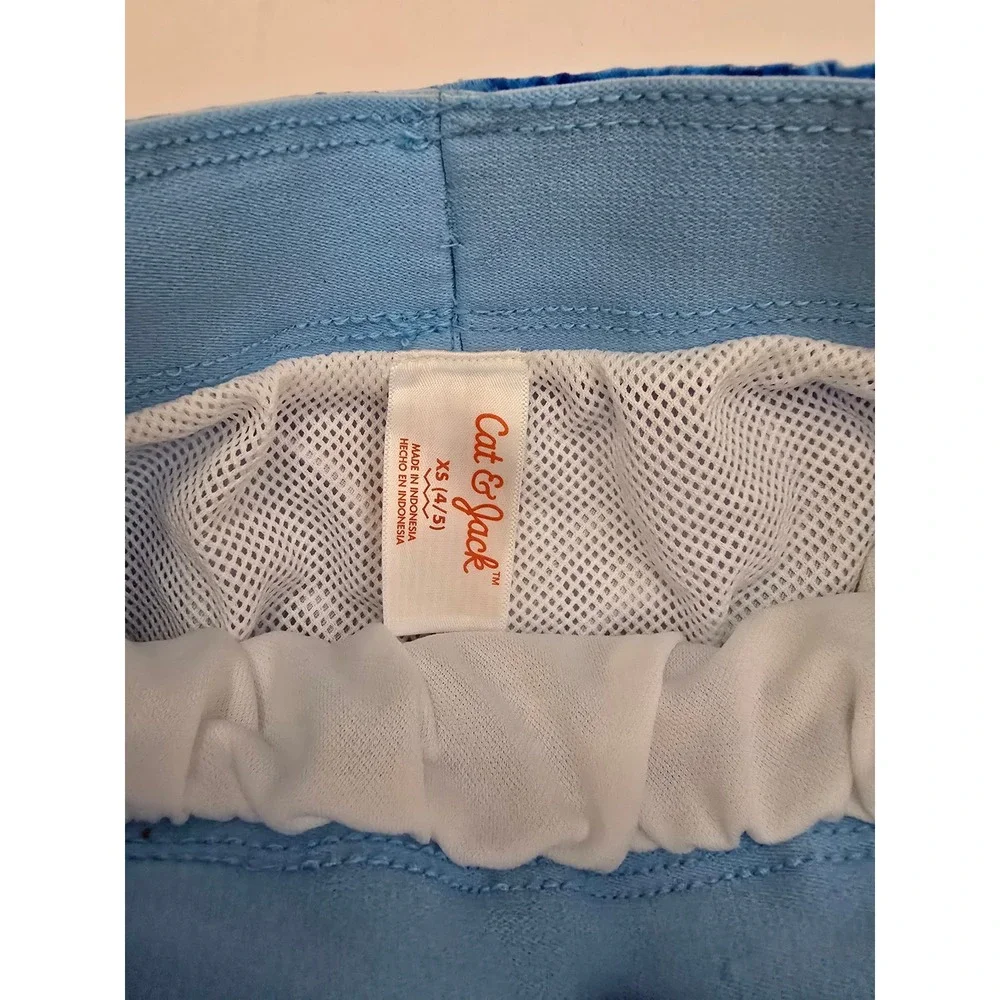 Cat & Jack Boys Blue Tie Dye Swim Trunks Size XS 4/5 NWT